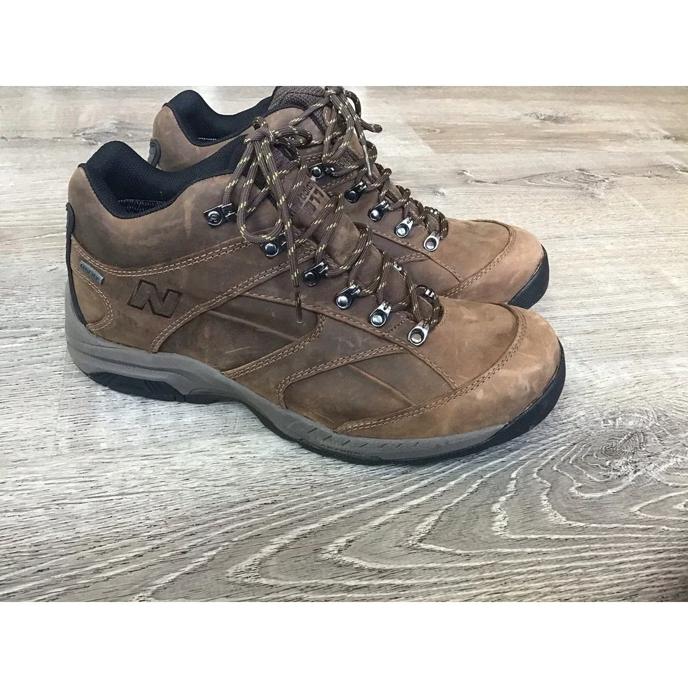 New Balance Brown Leather Hiking Boots Mens Size 13 D Gore-Tex Weatherproof 977